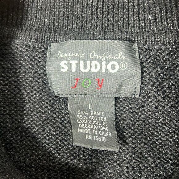 DISIGNERS‎ ORIGINALS STUDIO SWEATER ZIP COLLARED LARGE CHRISTMAS TREE GIFTS VEST - Picture 4 of 10